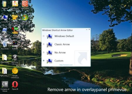 Remove arrow in overlaypanel primevue