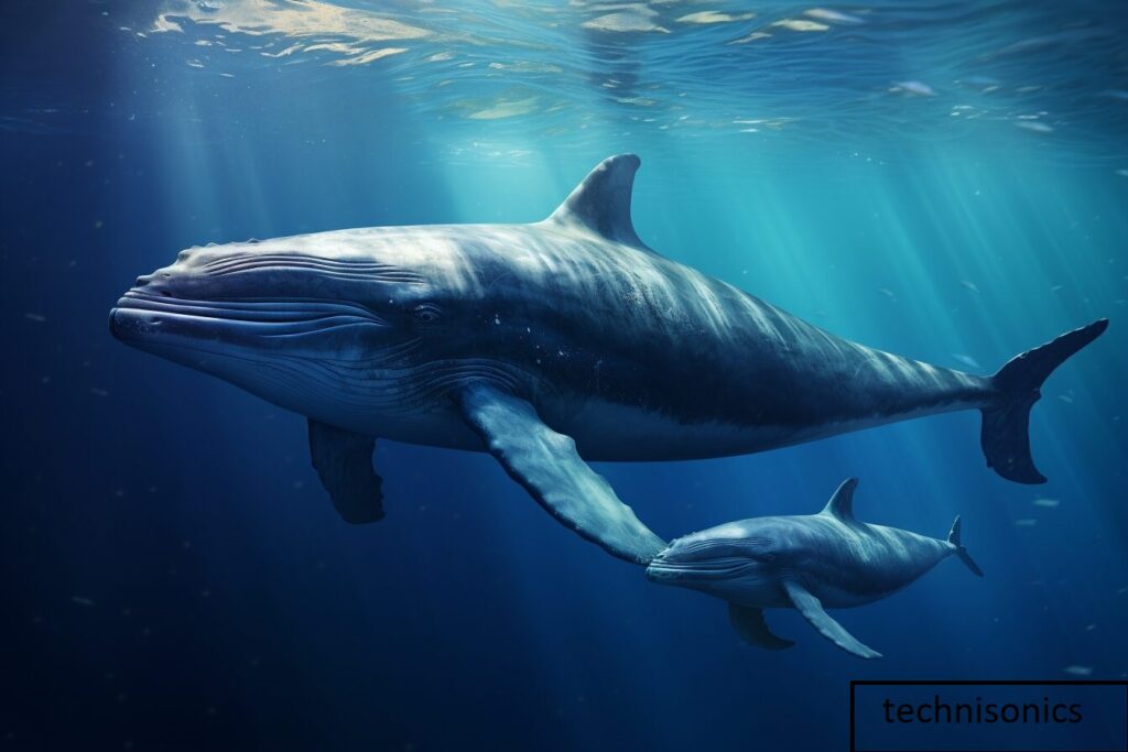 blue whale bitten in half