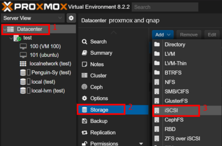 proxmox and qnap